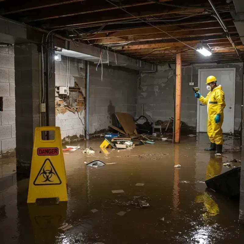 Flooded Basement Electrical Hazard in Calvert City, KY Property