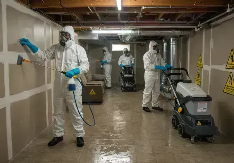 Basement Moisture Removal and Structural Drying process in Calvert City, KY